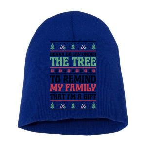 Gonna Go Lay Under The Tree Sarcastic Family Christmas Gift Short Acrylic Beanie