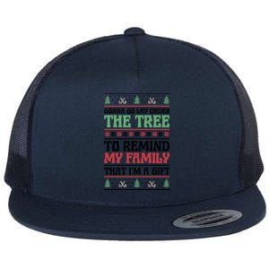 Gonna Go Lay Under The Tree Sarcastic Family Christmas Gift Flat Bill Trucker Hat