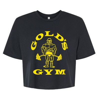 Gold's Gym Logo Bella+Canvas Jersey Crop Tee