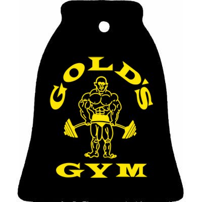 Gold's Gym Logo Ceramic Bell Ornament