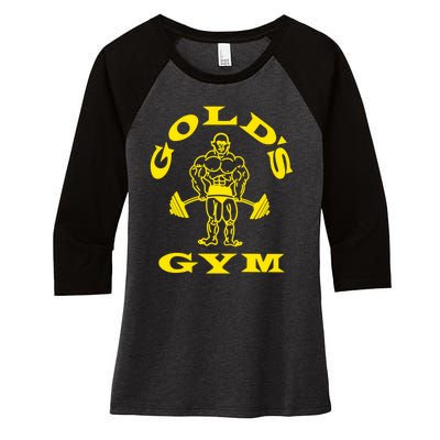 Gold's Gym Logo Women's Tri-Blend 3/4-Sleeve Raglan Shirt