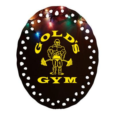 Gold's Gym Logo Ceramic Oval Ornament