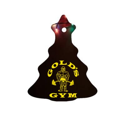 Gold's Gym Logo Ceramic Tree Ornament