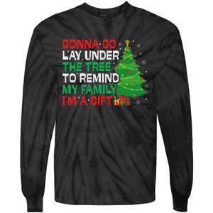 Gonna Go Lay Under The Tree Funny Family Christmas Tie-Dye Long Sleeve Shirt