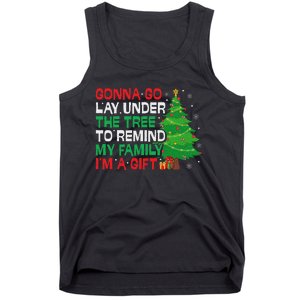 Gonna Go Lay Under The Tree Funny Family Christmas Tank Top