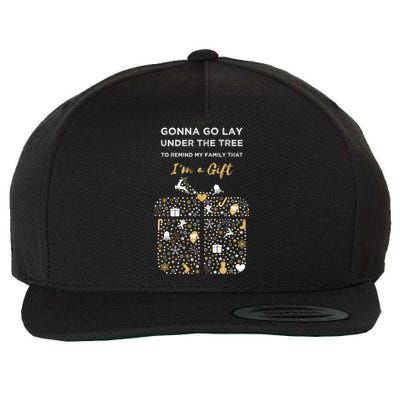 Gonna Go Lay Under The Tree Christmas Funny Xmas Pajama Gift Wool Snapback Cap