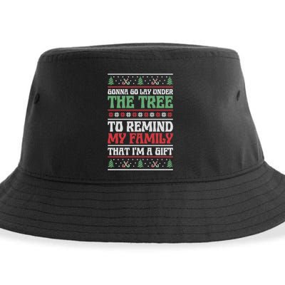Gonna Go Lay Under The Tree Sarcastic Family Christmas Funny Gift Sustainable Bucket Hat