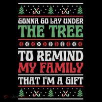 Gonna Go Lay Under The Tree Sarcastic Family Christmas Funny Gift Youth Performance Sprint T-Shirt