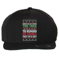 Gonna Go Lay Under The Tree Sarcastic Family Christmas Funny Gift Wool Snapback Cap