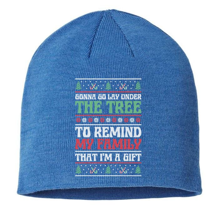 Gonna Go Lay Under The Tree Sarcastic Family Christmas Funny Gift Sustainable Beanie