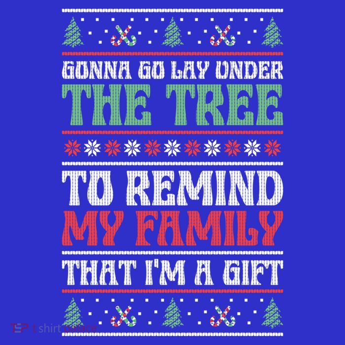 Gonna Go Lay Under The Tree Sarcastic Family Christmas Funny Gift Stripe Pom Pom Beanie