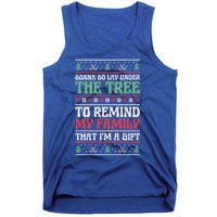 Gonna Go Lay Under The Tree Sarcastic Family Christmas Funny Gift Tank Top