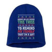 Gonna Go Lay Under The Tree Sarcastic Family Christmas Funny Gift Short Acrylic Beanie