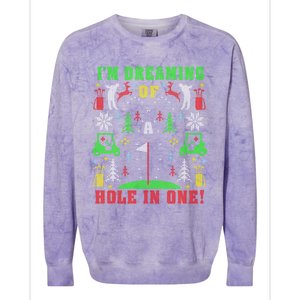 Golfing Golf Lover Ugly Christmas Party Gift Colorblast Crewneck Sweatshirt