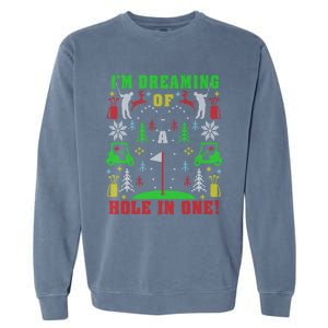 Golfing Golf Lover Ugly Christmas Party Gift Garment-Dyed Sweatshirt