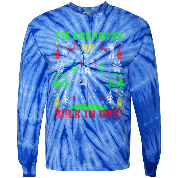 Golfing Golf Lover Ugly Christmas Party Gift Tie-Dye Long Sleeve Shirt