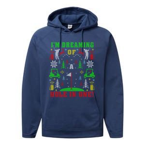 Golfing Golf Lover Ugly Christmas Party Gift Performance Fleece Hoodie