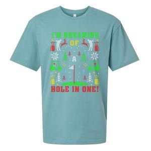 Golfing Golf Lover Ugly Christmas Party Gift Sueded Cloud Jersey T-Shirt