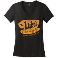 Gilmore Girl LukeS Diner Stars Hollow Women's V-Neck T-Shirt