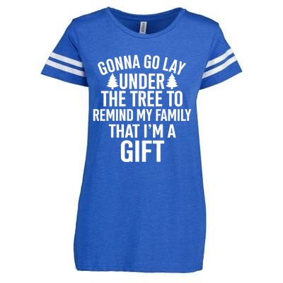 Gonna Go Lay Under The Tree To Remind My Family Christmas Gift Enza Ladies Jersey Football T-Shirt