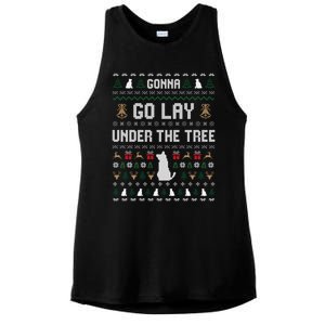 Gonna Go Lay Under Tree Holiday Ugly Christmas Sweater Meaningful Gift Ladies PosiCharge Tri-Blend Wicking Tank