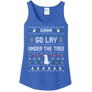 Gonna Go Lay Under Tree Holiday Ugly Christmas Sweater Meaningful Gift Ladies Essential Tank