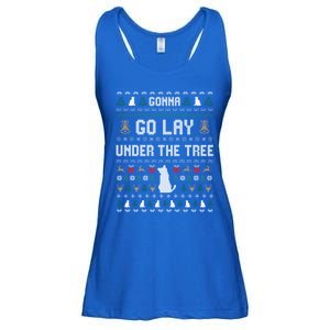 Gonna Go Lay Under Tree Holiday Ugly Christmas Sweater Meaningful Gift Ladies Essential Flowy Tank