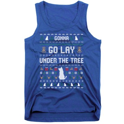 Gonna Go Lay Under Tree Holiday Ugly Christmas Sweater Meaningful Gift Tank Top