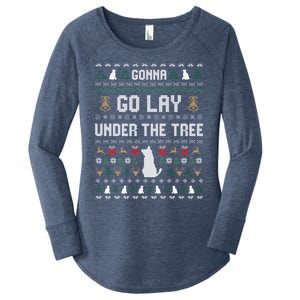 Gonna Go Lay Under Tree Holiday Ugly Christmas Sweater Meaningful Gift Women's Perfect Tri Tunic Long Sleeve Shirt