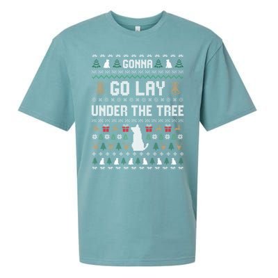 Gonna Go Lay Under Tree Holiday Ugly Christmas Sweater Meaningful Gift Sueded Cloud Jersey T-Shirt