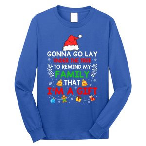 Gonna Go Lay Under The Tree To Remind My Family Funny Xmas Gift Long Sleeve Shirt