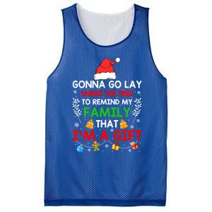 Gonna Go Lay Under The Tree To Remind My Family Funny Xmas Gift Mesh Reversible Basketball Jersey Tank