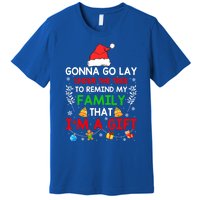 Gonna Go Lay Under The Tree To Remind My Family Funny Xmas Gift Premium T-Shirt