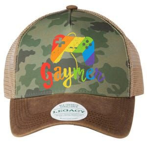 Gaymer Gift Lgbt Pride Gay Gamer Rainbow Flag Gift Legacy Tie Dye Trucker Hat