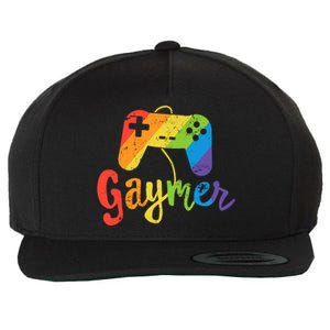 Gaymer Gift Lgbt Pride Gay Gamer Rainbow Flag Gift Wool Snapback Cap