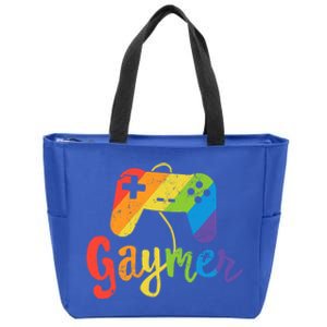 Gaymer Gift Lgbt Pride Gay Gamer Rainbow Flag Gift Zip Tote Bag