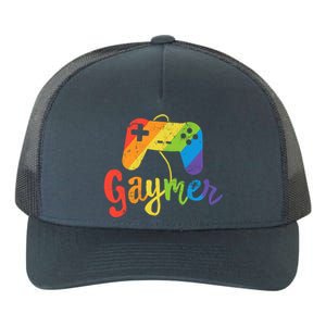 Gaymer Gift Lgbt Pride Gay Gamer Rainbow Flag Gift Yupoong Adult 5-Panel Trucker Hat