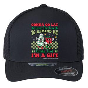 Gonna Go Lay Under The Tree Christmas Tree Cakes Debbie Xmas Funny Gift Flexfit Unipanel Trucker Cap