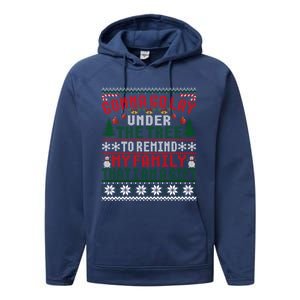 Gonna Go Lay Under The Tree To Remind That I Am A Gift Xmas Gift Performance Fleece Hoodie