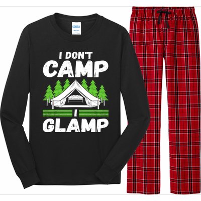 Glamper Glamp Life Outdoor I Dont Camp I Glamp Long Sleeve Pajama Set