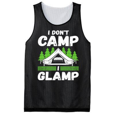 Glamper Glamp Life Outdoor I Dont Camp I Glamp Mesh Reversible Basketball Jersey Tank