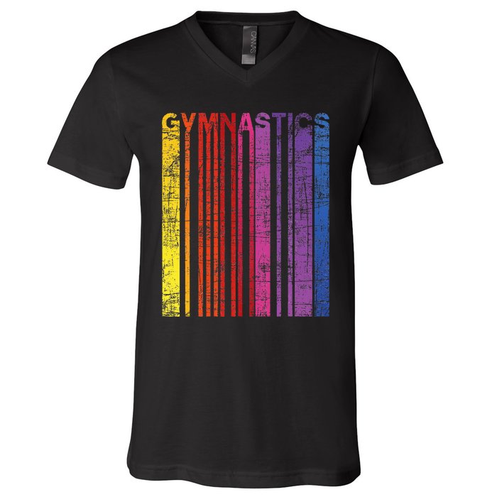 Gymnastics Gymnast Lover Cheerleading Aerobics Acrobatics V-Neck T-Shirt