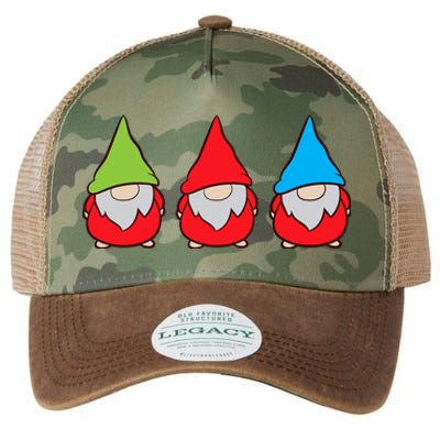 Garden Gnome Lover Cute Garden Gnomes Premium Legacy Tie Dye Trucker Hat