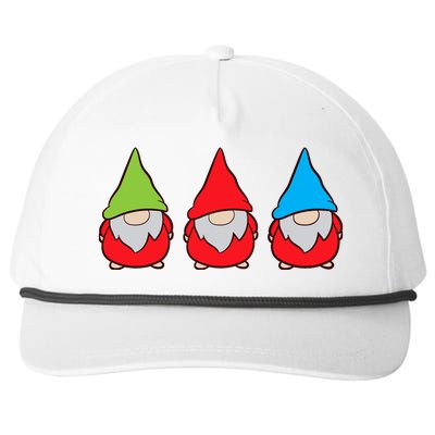 Garden Gnome Lover Cute Garden Gnomes Premium Snapback Five-Panel Rope Hat