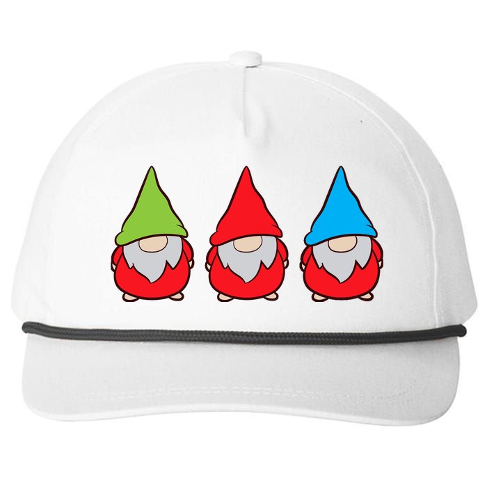 Garden Gnome Lover Cute Garden Gnomes Premium Snapback Five-Panel Rope Hat