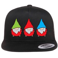 Garden Gnome Lover Cute Garden Gnomes Premium Flat Bill Trucker Hat