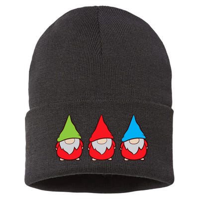 Garden Gnome Lover Cute Garden Gnomes Premium Sustainable Knit Beanie