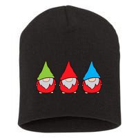 Garden Gnome Lover Cute Garden Gnomes Premium Short Acrylic Beanie