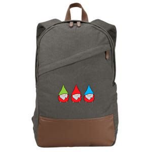 Garden Gnome Lover Cute Garden Gnomes Premium Cotton Canvas Backpack