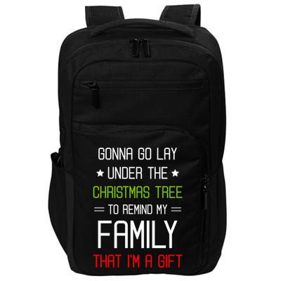 Gonna Go Lay Under The Christmas Tree Sarcastic Holiday Meaningful Gift Impact Tech Backpack